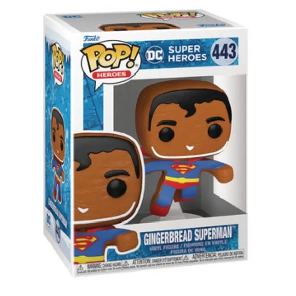 Funko Pop rare vinyl nwt Gingerbread Superman holiday DC Comics collector 443 - Picture 1 of 1